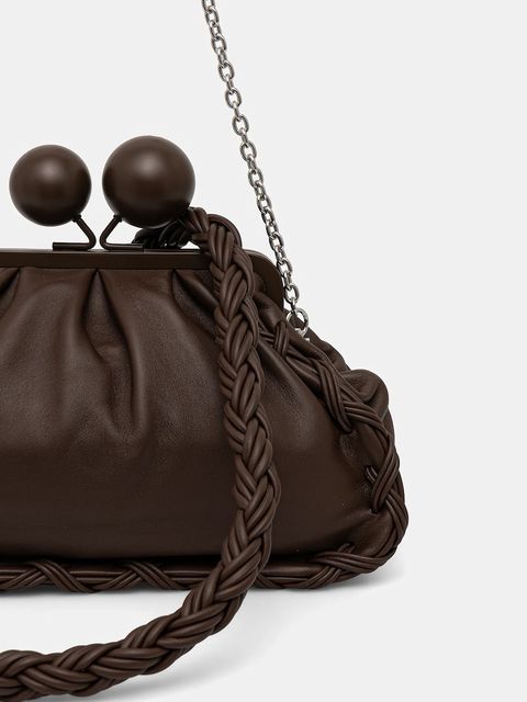 Weekend Max Mara torebka skórzana ALECITO kolor brązowy 2615511144600