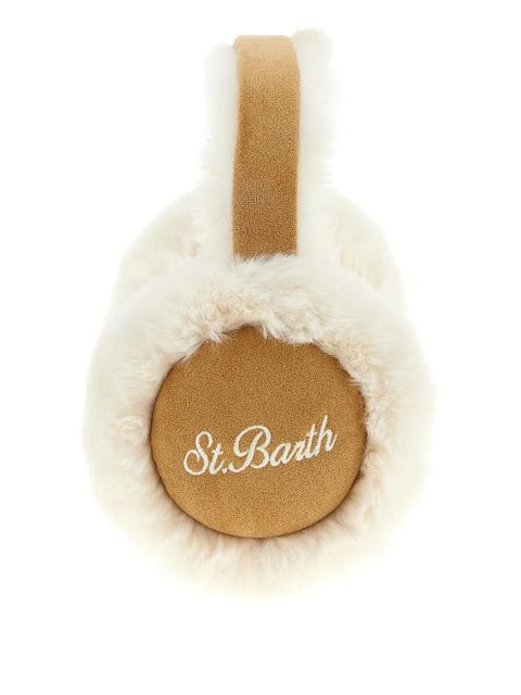 MC2 Saint Barth logo-embroidery earmuffs - Neutrals