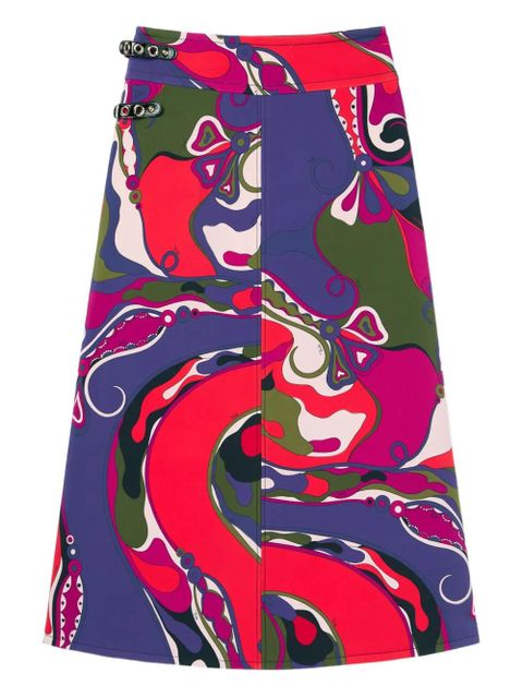 PUCCI Orchidee print buckle midi skirt - Purple - zdjęcie produktu nr 2