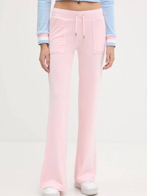 Juicy Couture spodnie dresowe kolor różowy gładkie JCSEBJ001 - zdjęcie produktu nr 1