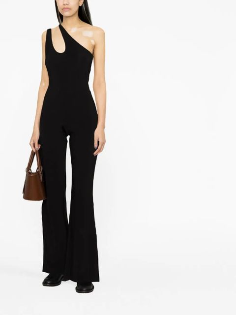 PINKO cut-out flared-leg jumpsuit - Black