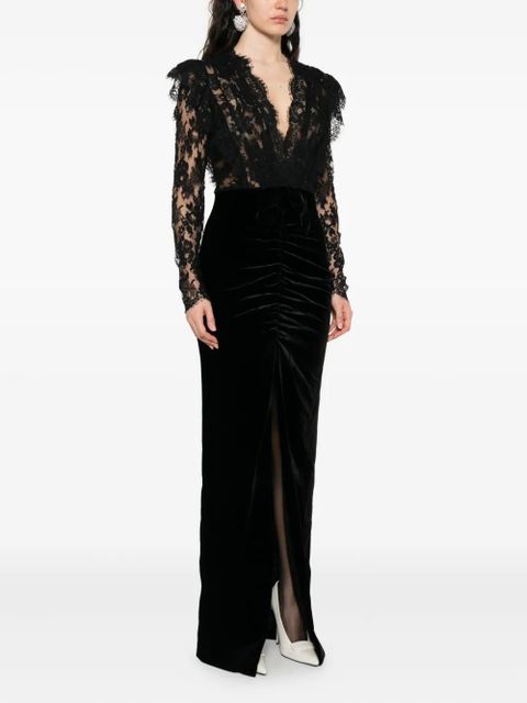 Alessandra Rich lace-embellished dress - Black - zdjęcie produktu nr 2