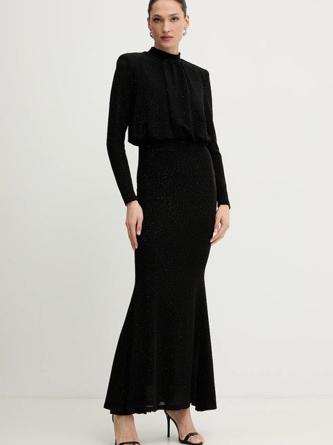 Morgan sukienka kolor czarny maxi prosta ROSCAR - zdjęcie produktu nr 1