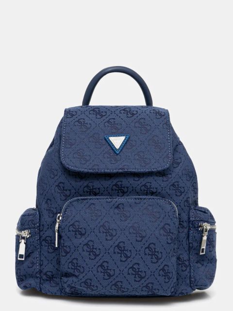 Guess plecak damski kolor granatowy mały wzorzysty V5GZ05 WH492