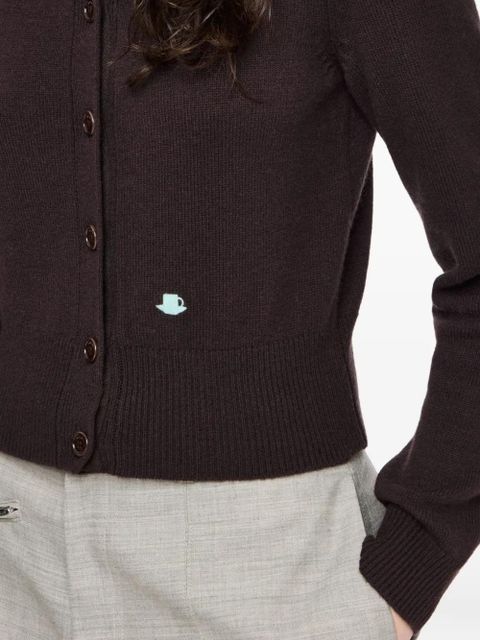 JW Anderson embroidered cardigan - Brown