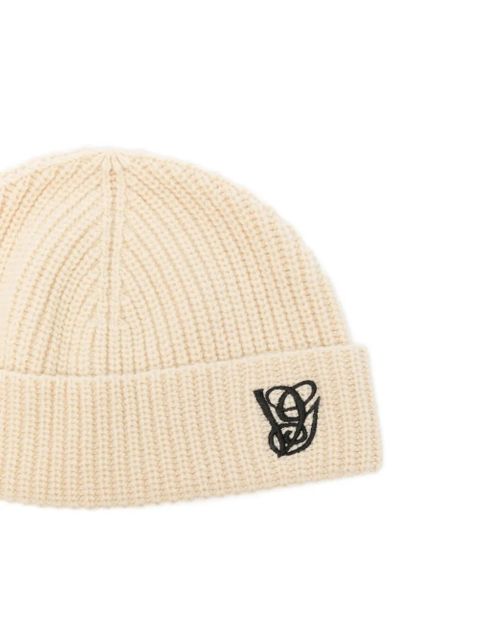 Valentino Garavani monogram beanie hat - Neutrals