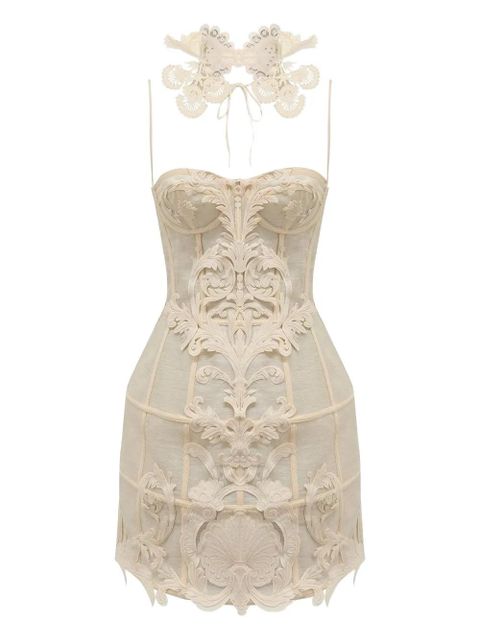 ZIMMERMANN Rebellion Filigree mini dress - Neutrals - zdjęcie produktu nr 1