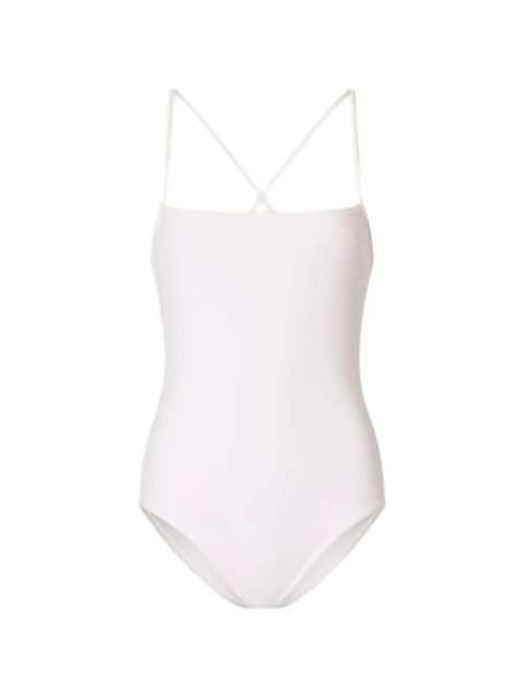 LouLou de Saison criss-crossing straps swimsuit - White - zdjęcie produktu nr 1