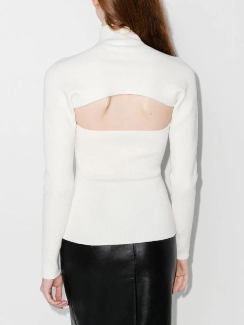 TOM FORD cut-out virgin wool-blend jumper - Neutrals