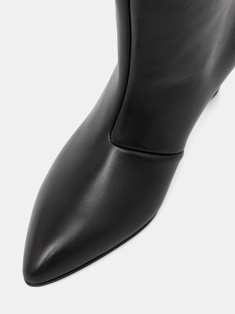 Bally kozaki skórzane ARVAL 55 damskie kolor czarny na słupku WB5515