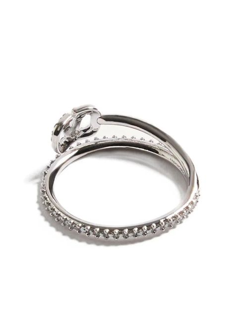 Valentino Garavani VLogo Signature crystal ring - Silver - zdjęcie produktu nr 2