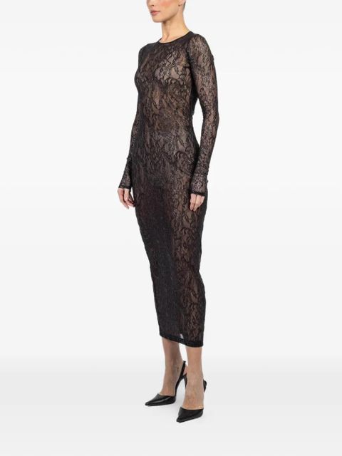WARDROBE.NYC lace midi dress - Black