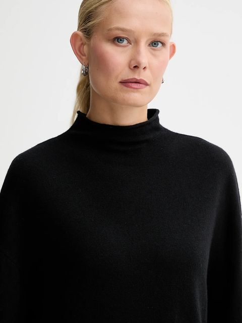 Marc O'Polo sukienka z dodatkiem wełny kolor czarny mini oversize 509511867033