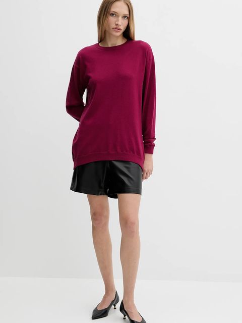 Silvian Heach sweter BENITEZ damski kolor bordowy GPA25553MA - zdjęcie produktu nr 2