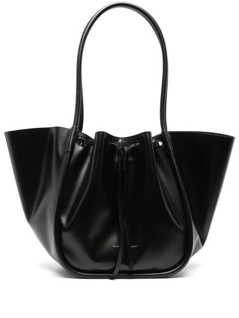 Proenza Schouler large Ruched leather tote bag - Black - zdjęcie produktu nr 1
