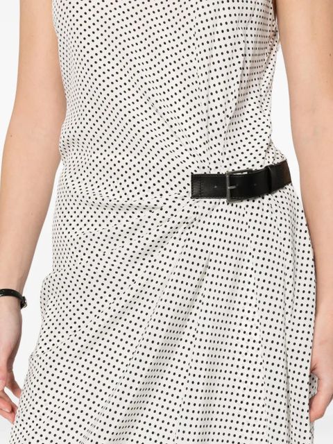 TOM FORD polka dot belted midi dress - White