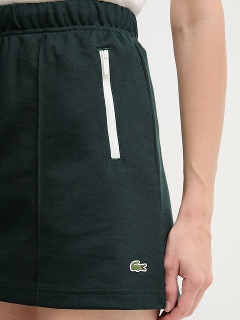 Lacoste spódnica kolor zielony mini rozkloszowana JF5294 - zdjęcie produktu nr 2