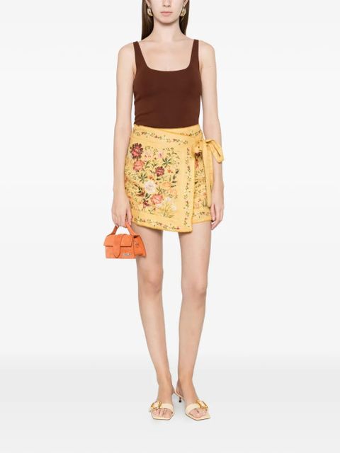 Agua By Agua Bendita Luna Paramo floral tie skirt - Yellow - zdjęcie produktu nr 2