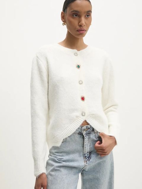 Answear.LAB sweter z wełną damskie kolor biały lekki - zdjęcie produktu nr 1