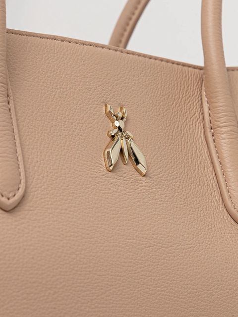 Patrizia Pepe torebka skórzana kolor pomarańczowy 8B0305 L162