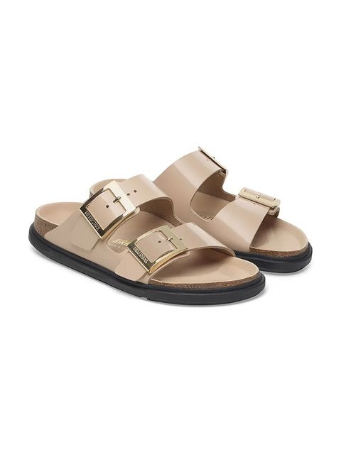 Birkenstock klapki skórzane Arizona Droplet Buckle