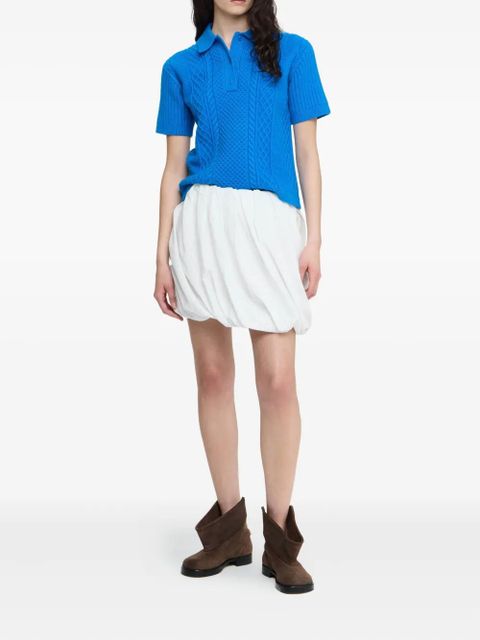 JW Anderson cable-knit polo shirt - Blue
