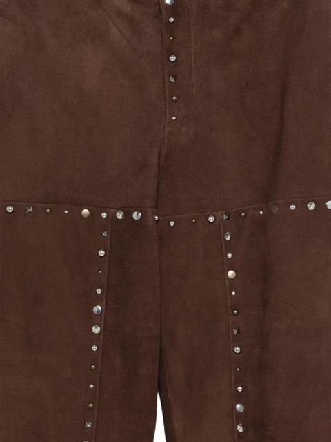 Moschino studded panel trousers - Brown
