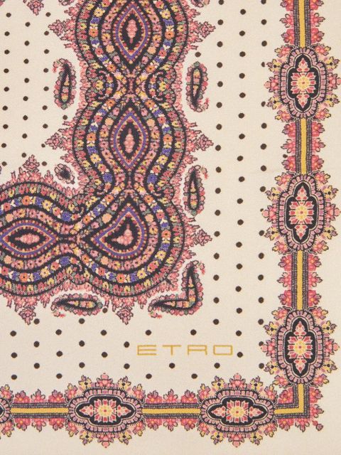 ETRO floral-print silk foulard - Gold - zdjęcie produktu nr 2