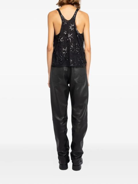 Zadig&Voltaire Tarysa lace sequin top - Black