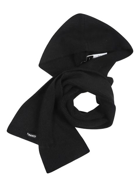 PINKO hood-detail scarf - Black