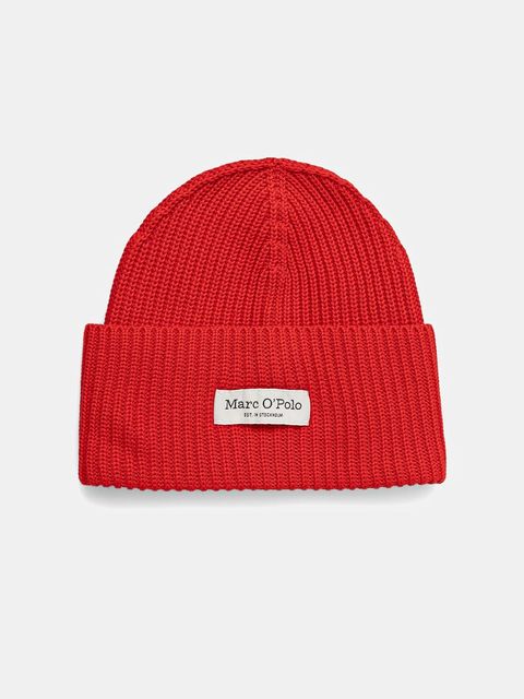 Marc O'Polo czapka kolor czerwony 600605901141 - zdjęcie produktu nr 1