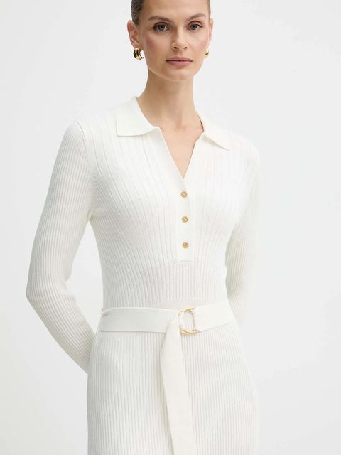 Marciano by Guess sukienka AGATHE kolor beżowy maxi rozkloszowana 5BGK07 5891Z - zdjęcie produktu nr 2