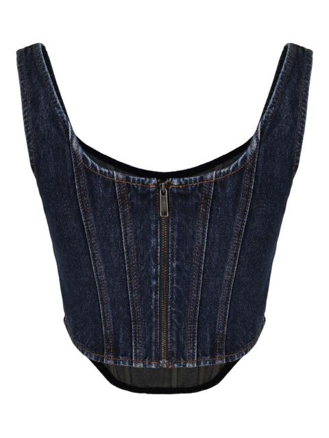 Self-Portrait wide strap corset top - Blue - zdjęcie produktu nr 2