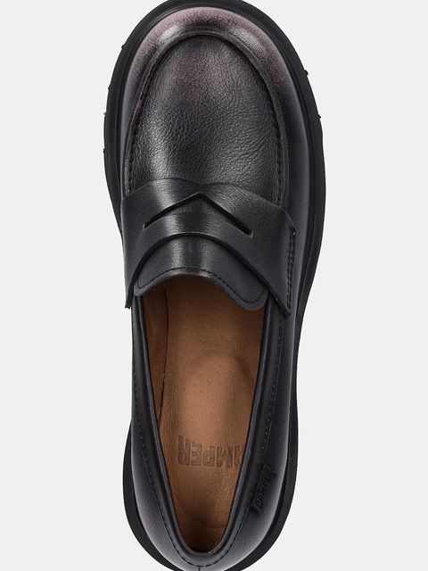 Camper mokasyny skórzane Milah damskie kolor brązowy na platformie K201425-033