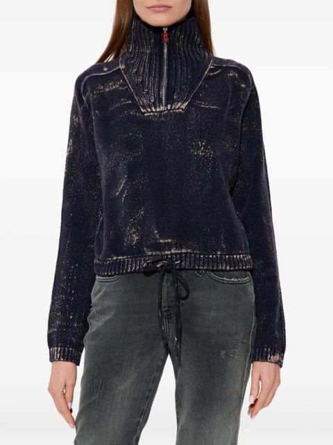 Diesel M-Marcellette half-zip sweater - Blue