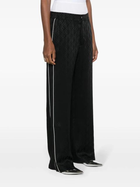 Marine Serre Moon Diamant-jacquard trousers - Black - zdjęcie produktu nr 2