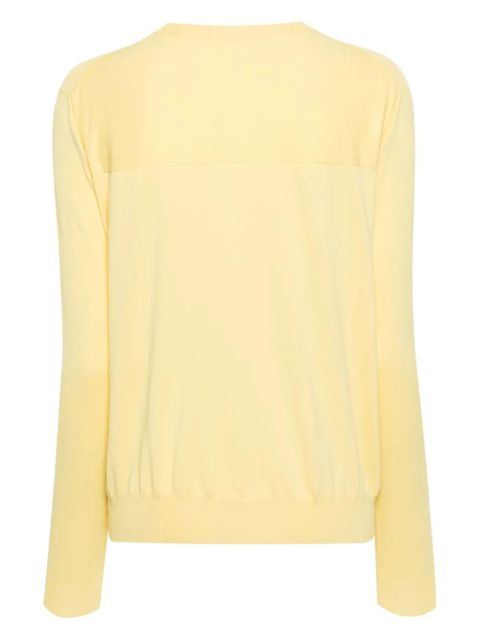 Jil Sander panelled cotton jumper - Yellow - zdjęcie produktu nr 2