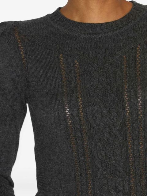 ISABEL MARANT long-sleeves cable-knit sweater - Grey