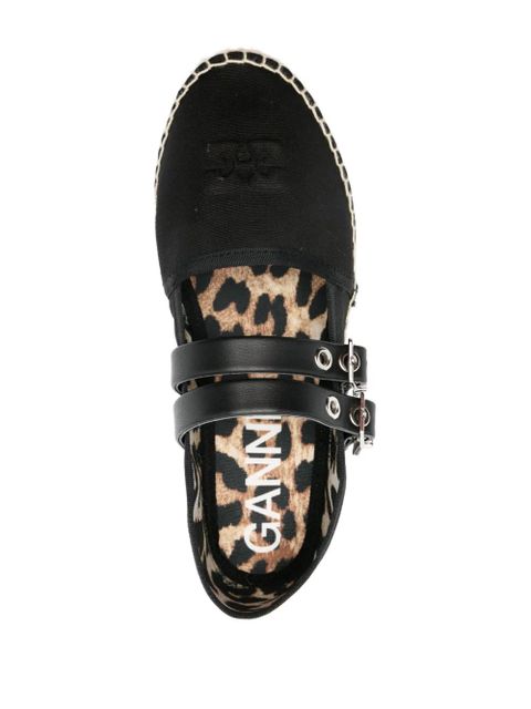 GANNI logo-embossed espadrilles - Black - zdjęcie produktu nr 2