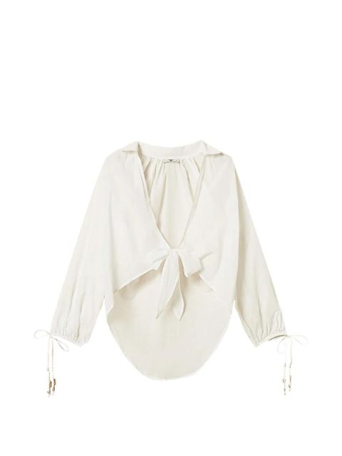 TWINSET tie-detail shirt - White - zdjęcie produktu nr 1