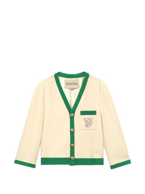 Valentino Garavani V-neck embroidered jacket - Neutrals - zdjęcie produktu nr 1