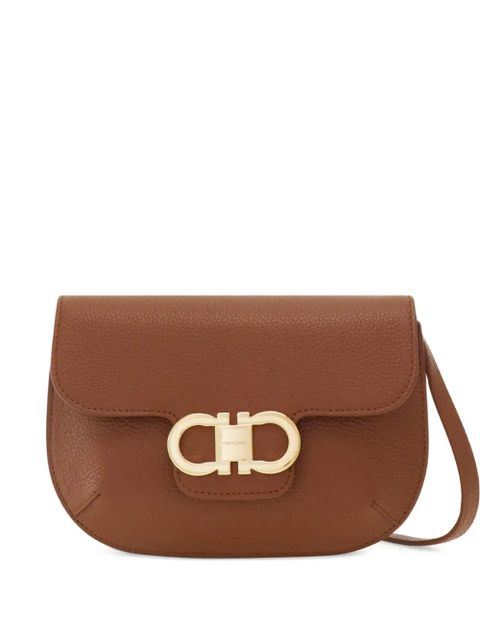 Ferragamo gancio buckle flap mini bag - Brown - zdjęcie produktu nr 1