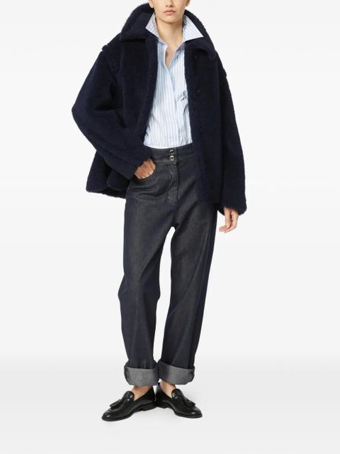 Max Mara high-waisted cotton trousers - Blue - zdjęcie produktu nr 2