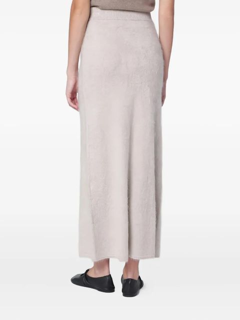 Almada Label ribbed-knit skirt - Neutrals