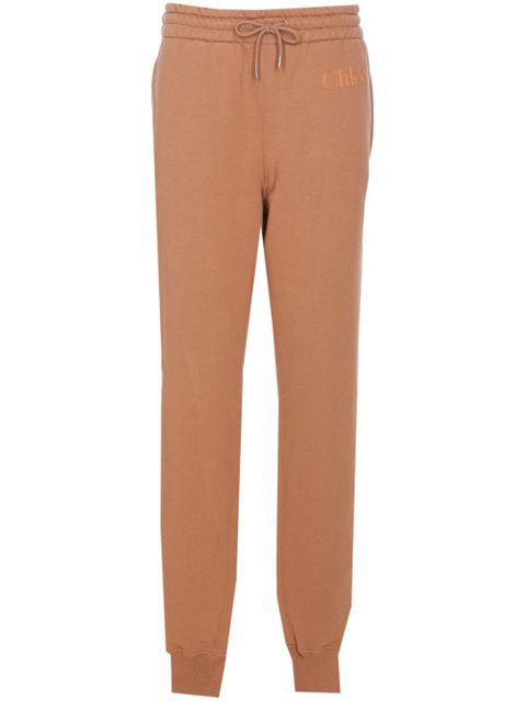 Chloé logo-embroidered track pants - Neutrals - zdjęcie produktu nr 1