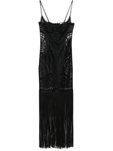 The Attico embroidered midi dress - Black - zdjęcie produktu nr 1