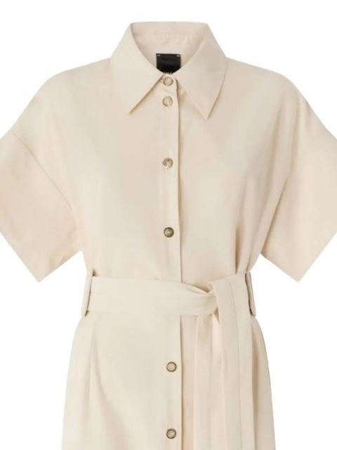 PINKO button belted midi shirt dress - Neutrals