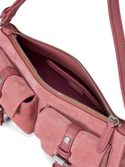 Mulberry Roxanne buckled suede shoulder bag - Pink