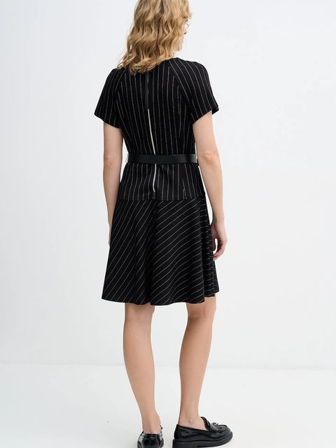 Dkny sukienka kolor czarny mini rozkloszowana DD5K1P70