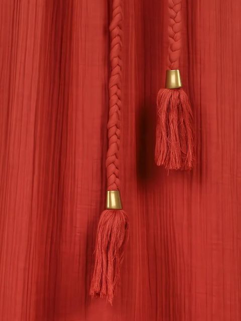 ISABEL MARANT Joya open-back braided-detail dress - Red